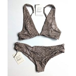 NWT Acacia Brown Snake Lining size S set: Bosa top, Mumbai bottom